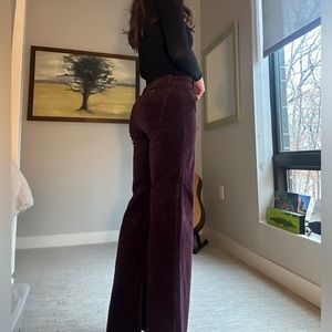 Burgundy corduroy pants